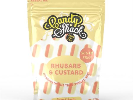 Candy Shack Sugar Free Rhubarb & Custard Sweets 120g For Sale