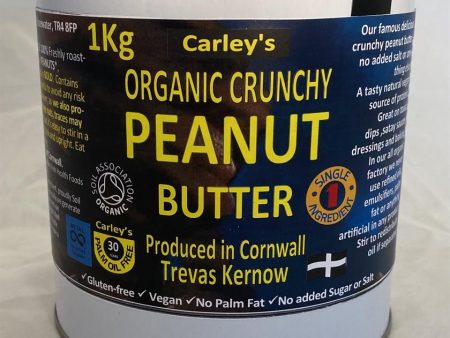 Carley s Organic CRUNCHY Peanut Butter 1kg Eco Tin Online