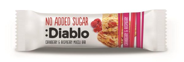 Diablo Sugar Free Cran & Rasp Muesli Bar 30g For Cheap