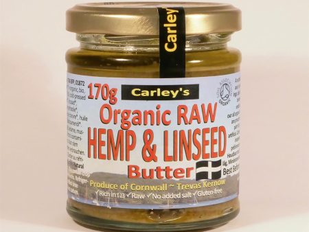 Carley s Organic Raw Hemp and Linseed Butter 170g Supply