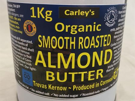 Carley s Organic SMOOTH ALMOND Butter 1000g Eco Tin Hot on Sale