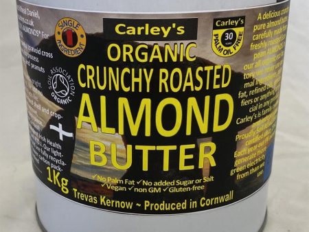 Carley s Organic CRUNCHY ALMOND Butter 1000g Eco Tin Online Sale