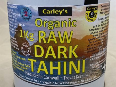 Carley s Organic RAW DARK Tahini 1000g Eco Tin For Discount