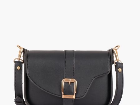 Envy Hold - Black saddle buckle bag Online Sale