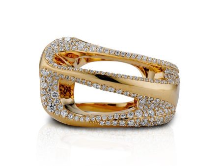 Pave Serenity, 18K Yellow Gold + Diamond Ring Discount