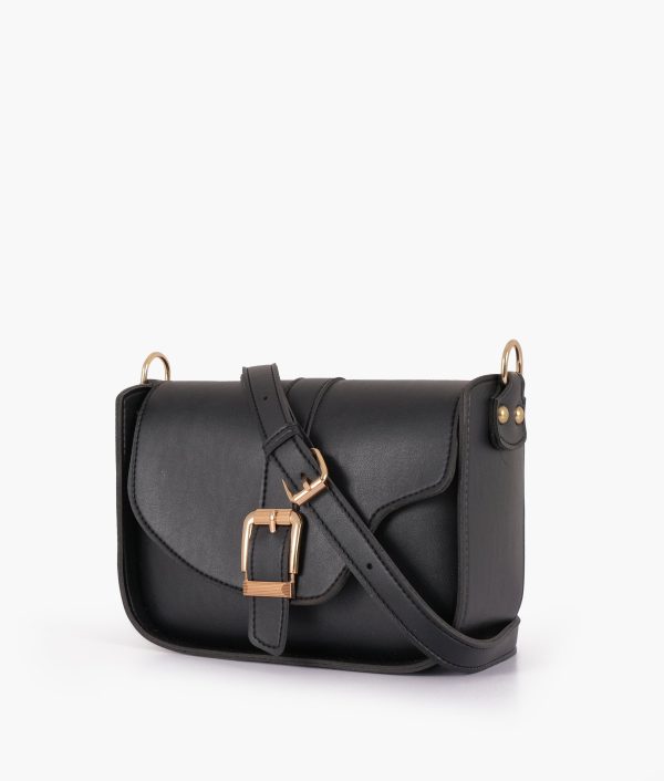 Envy Hold - Black saddle buckle bag Online Sale