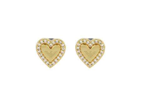 Emporio Armani Gold Tone Earring Hot on Sale