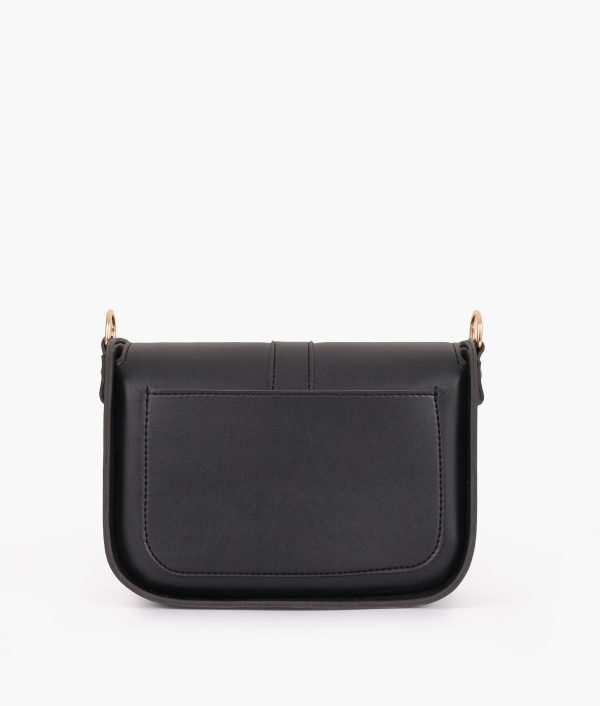 Envy Hold - Black saddle buckle bag Online Sale