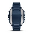 Diesel Clasher Digital Blue-Tone Stainless Steel Watch DZ7464 Online Sale