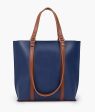 Envy Hold - Blue and brown double-handle tote bag Sale