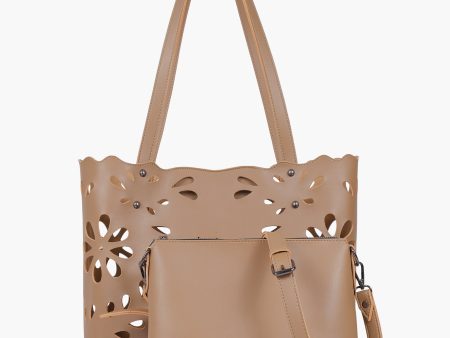 Envy Hold - Coffee two-piece floral tote Sale