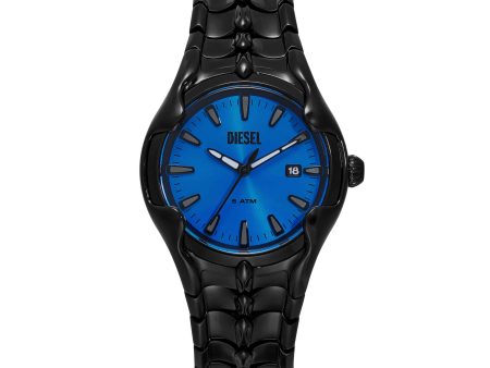 Diesel Vert Three-Hand Date Black Stainless Steel Watch DZ2198 Fashion