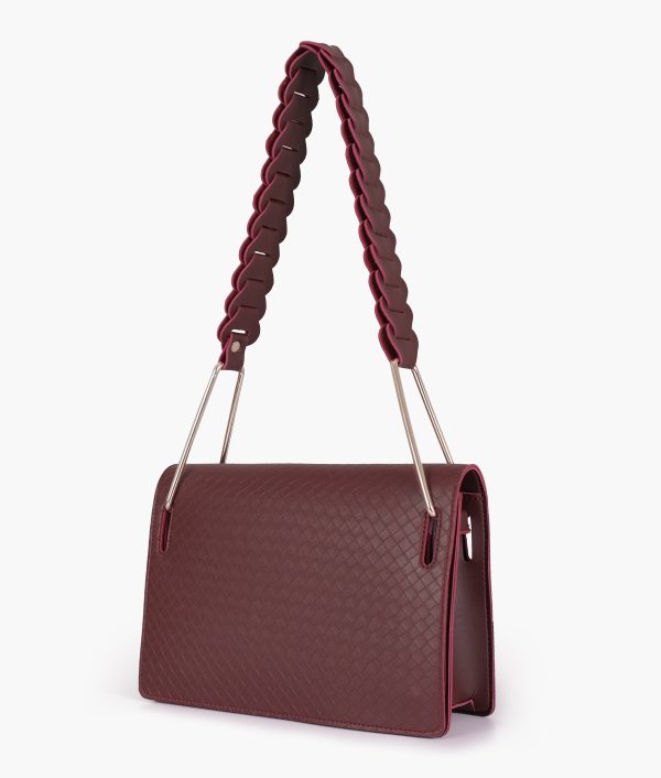 Envy Hold - Burgundy loop strap shoulder bag Online now