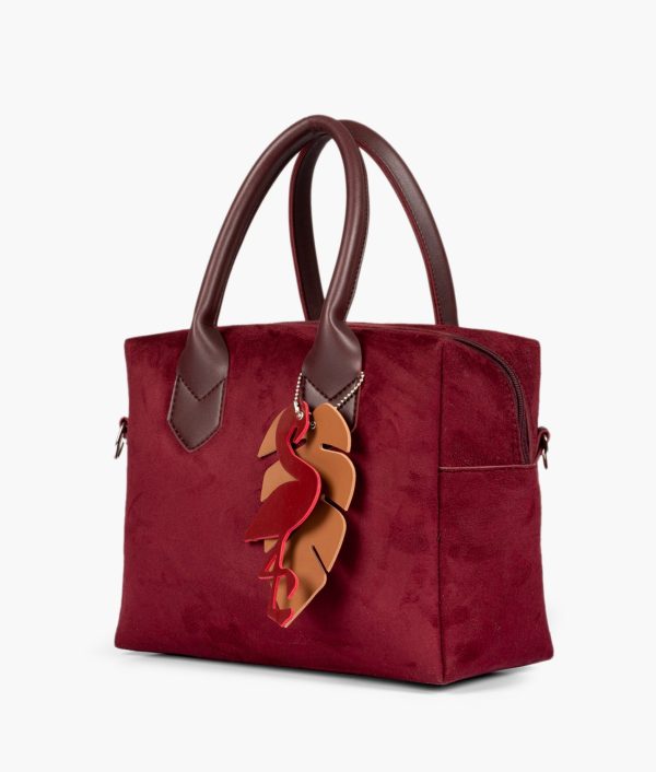 Envy Hold - Burgundy suede mini bowling bag Supply