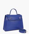 Envy Hold - Blue top-handle crocodile mini bag Online now