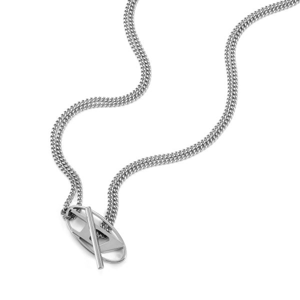 Diesel Chain Necklace Silver Tone Necklace DX1534040 Online now