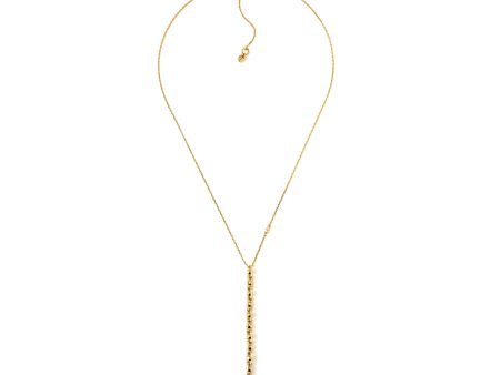 Michael Kors 14K Gold Sterling Silver Astor Link Lariat Necklace MKC170700710 Discount