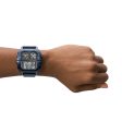 Diesel Clasher Digital Blue-Tone Stainless Steel Watch DZ7464 Online Sale