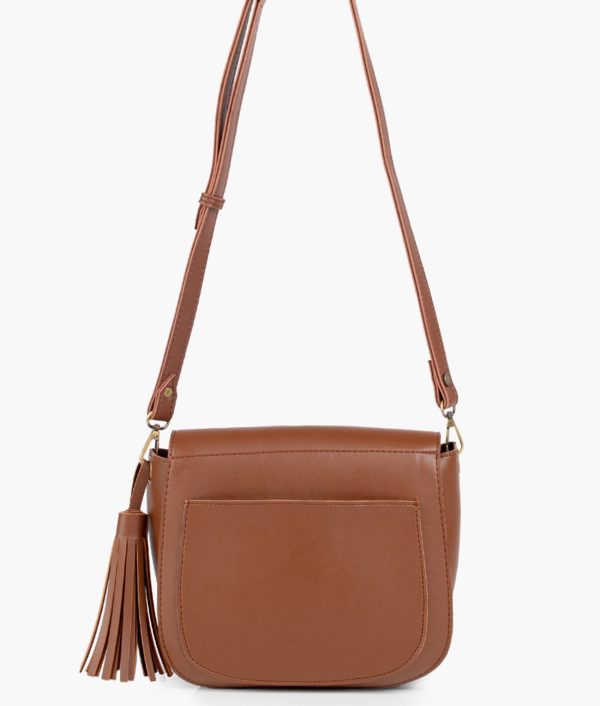 Envy Hold - Brown foldover saddle bag on Sale