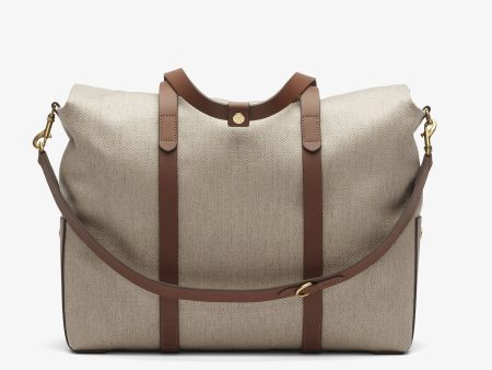 Envy Hold - Mega Tote - Grand Herringbone Cuoio Sale