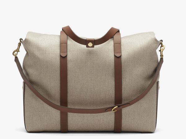 Envy Hold - Mega Tote - Grand Herringbone Cuoio Sale