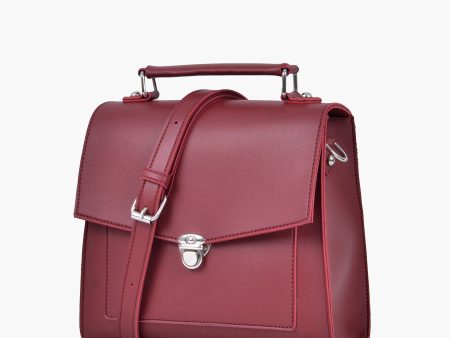 Envy Hold - Maroon push-lock messenger bag Supply