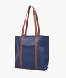 Envy Hold - Blue and brown double-handle tote bag Sale