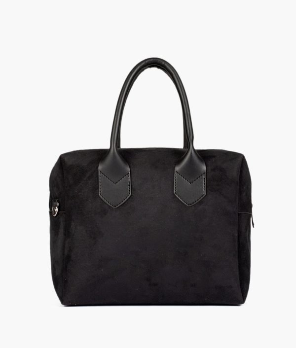 Envy Hold - Black suede mini bowling bag Cheap