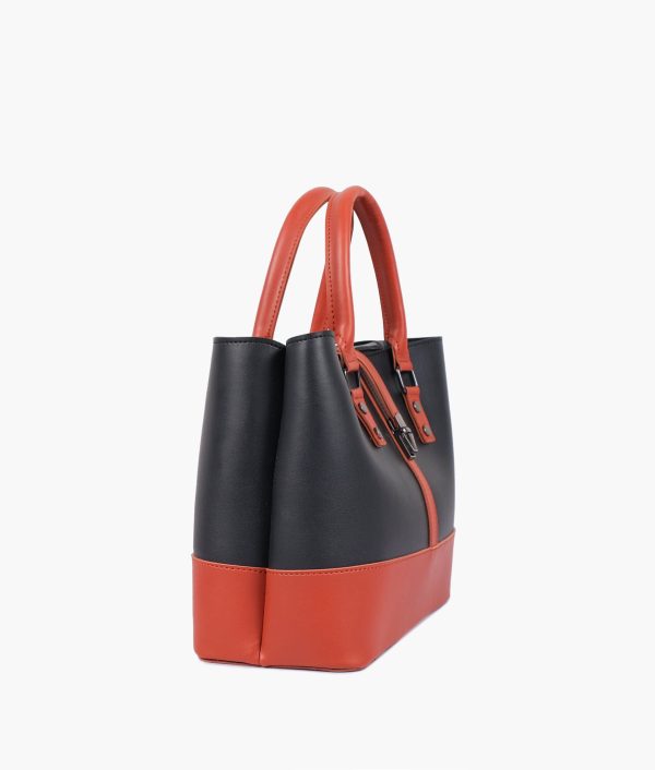 Envy Hold - Black and rust multi-compartment shoulder bag Online Hot Sale