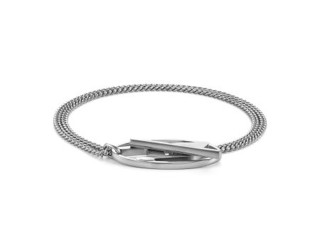 Diesel Chain Bracelet Silver Tone Bracelet DX1535040 Discount