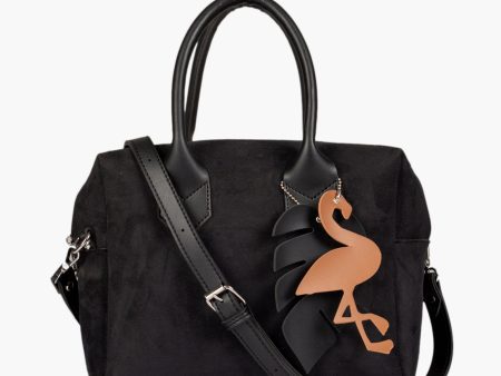 Envy Hold - Black suede mini bowling bag Cheap