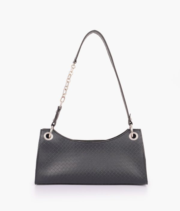 Envy Hold - Black weaved elongated chain handle purse Online now