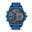 Diesel Mr. Daddy 2.0 Chronograph Blue Nylon and Silicone Watch DZ7434 For Cheap