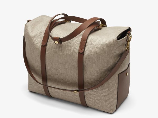 Envy Hold - Mega Tote - Grand Herringbone Cuoio Sale