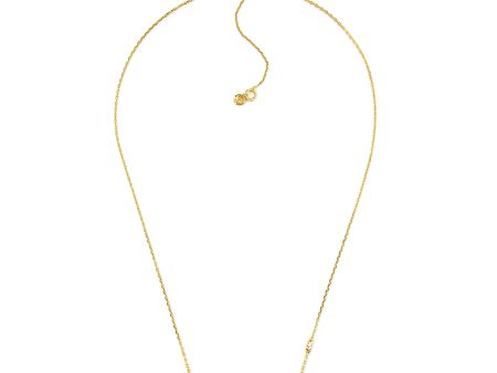 Michael Kors 14K Gold Sterling Silver Astor Link Pendant Necklace MKC170800710 on Sale