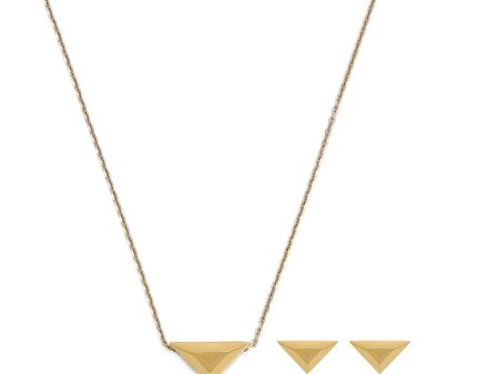 Emporio Armani Gold Tone Necklace Set EGS3160SET Online now