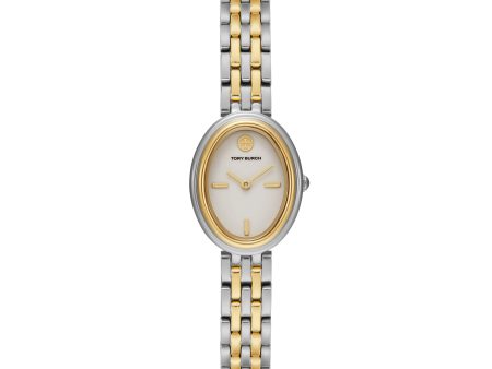 Tory Burch The Oval Two Tone Analogue Watch TBW6033 Discount