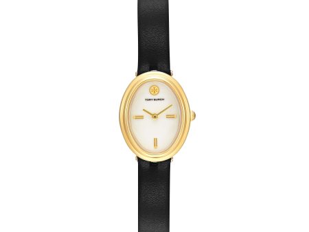 Tory Burch The Oval Black Analogue Watch TBW6030 Supply