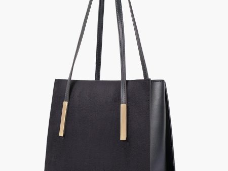 Envy Hold - Black suede zipper shoulder bag with long handle Online