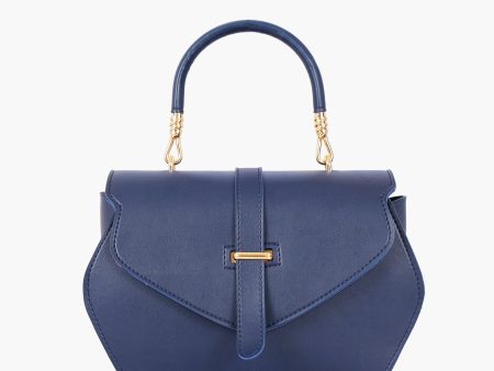 Envy Hold - Blue top-handle hexagon bag Sale