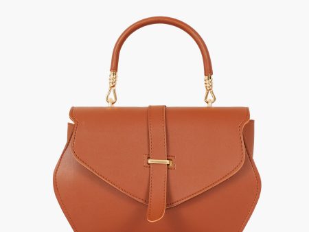 Envy Hold - Brown top-handle hexagon bag Online Hot Sale