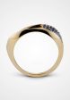 Aerial Concordia, 18K Yellow Gold + Blue Sapphire Ring Sale