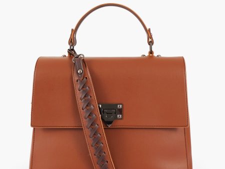 Envy Hold - Brown flap-over top-handle bag Online Hot Sale