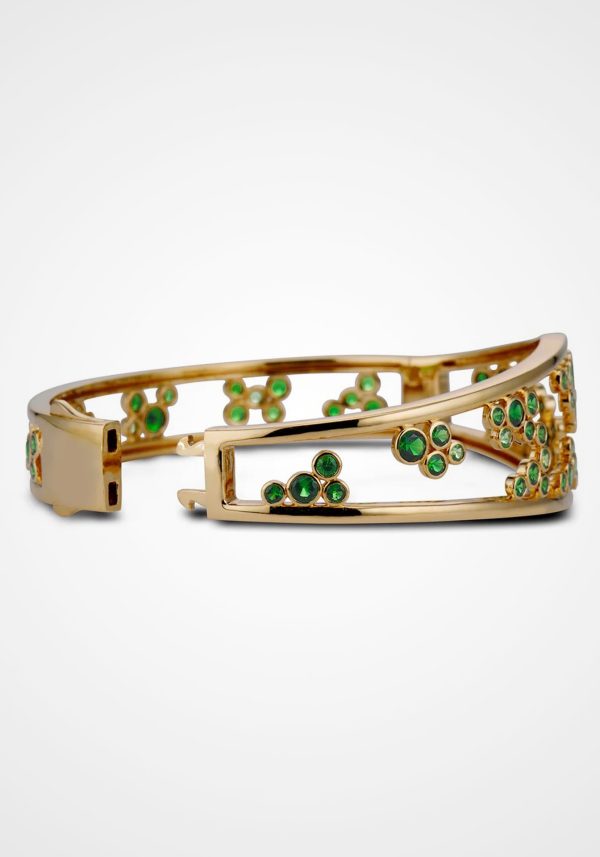 Aerial Bubble, 18K Yellow Gold + Tsavorites Bangle Online Sale