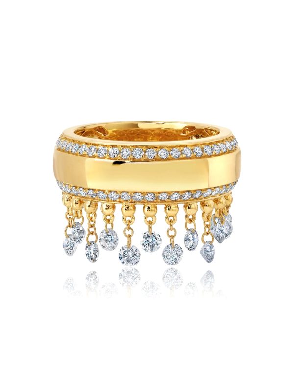 Floating Cigar, 18K Yellow Gold + Diamond Band Online