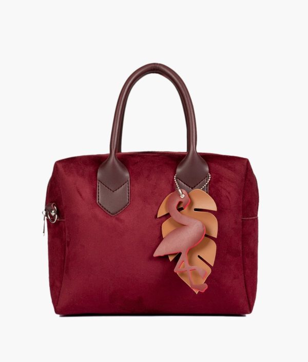 Envy Hold - Burgundy suede mini bowling bag Supply