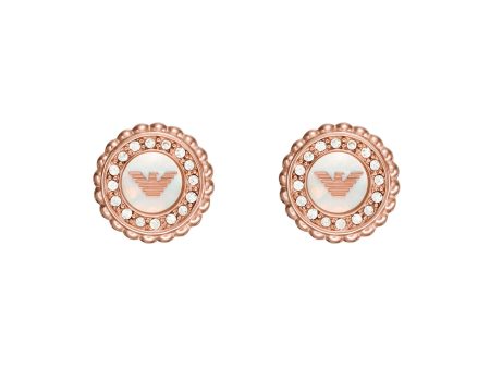 Emporio Armani Rose Gold-Tone Earring Online Hot Sale