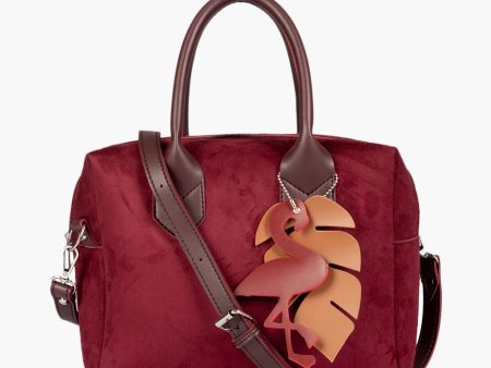 Envy Hold - Burgundy suede mini bowling bag Supply