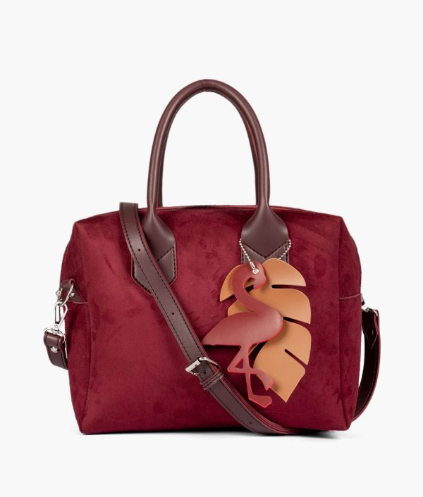 Envy Hold - Burgundy suede mini bowling bag Supply