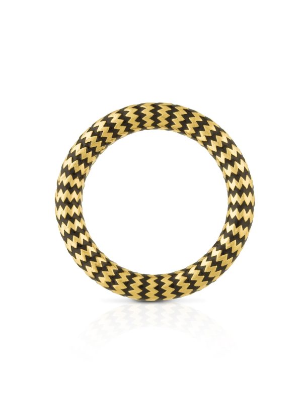 Baoli Flow Black Chevron, 18K Yellow Gold Ring Online